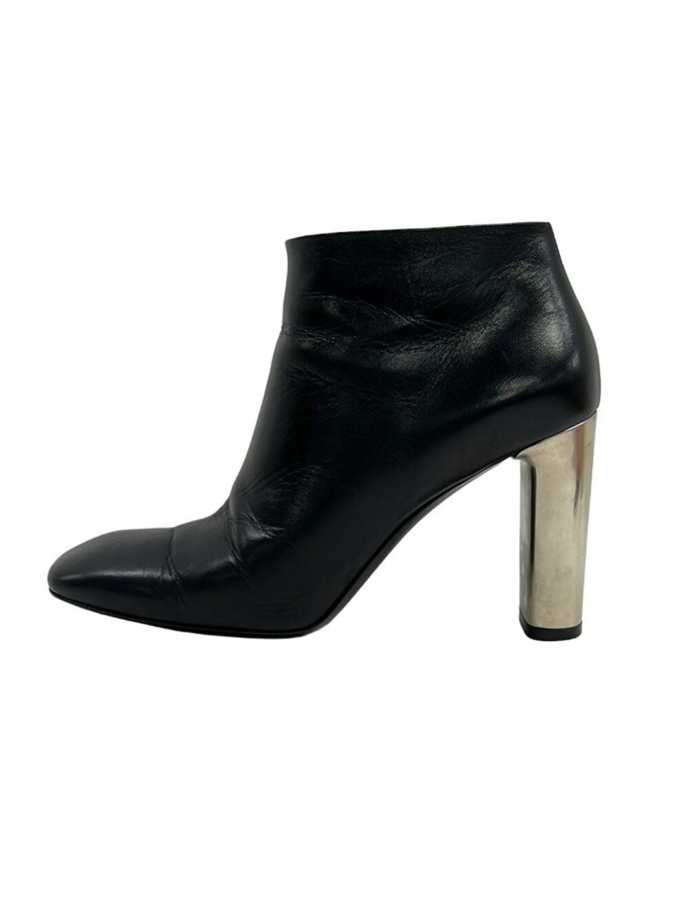 Celine Short Boots Black Leather 38